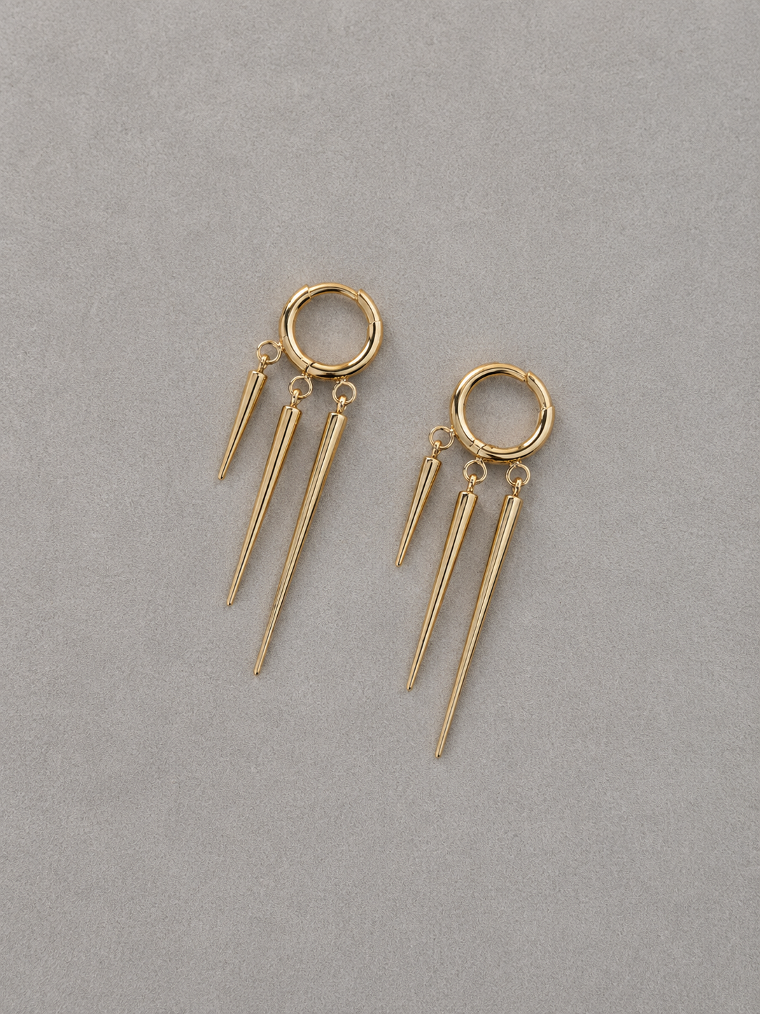 Pendientes Aro con Triple Pincho