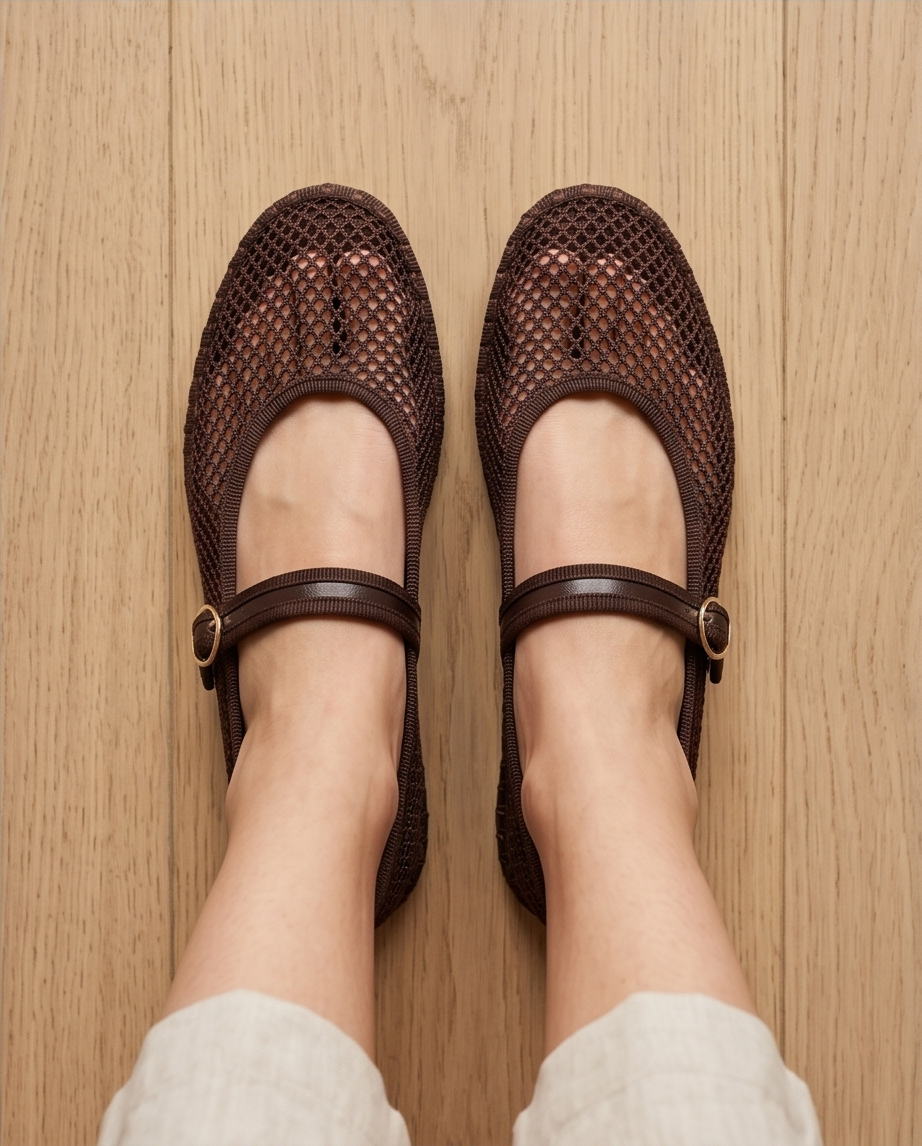 Bailarinas Rejilla BROWN