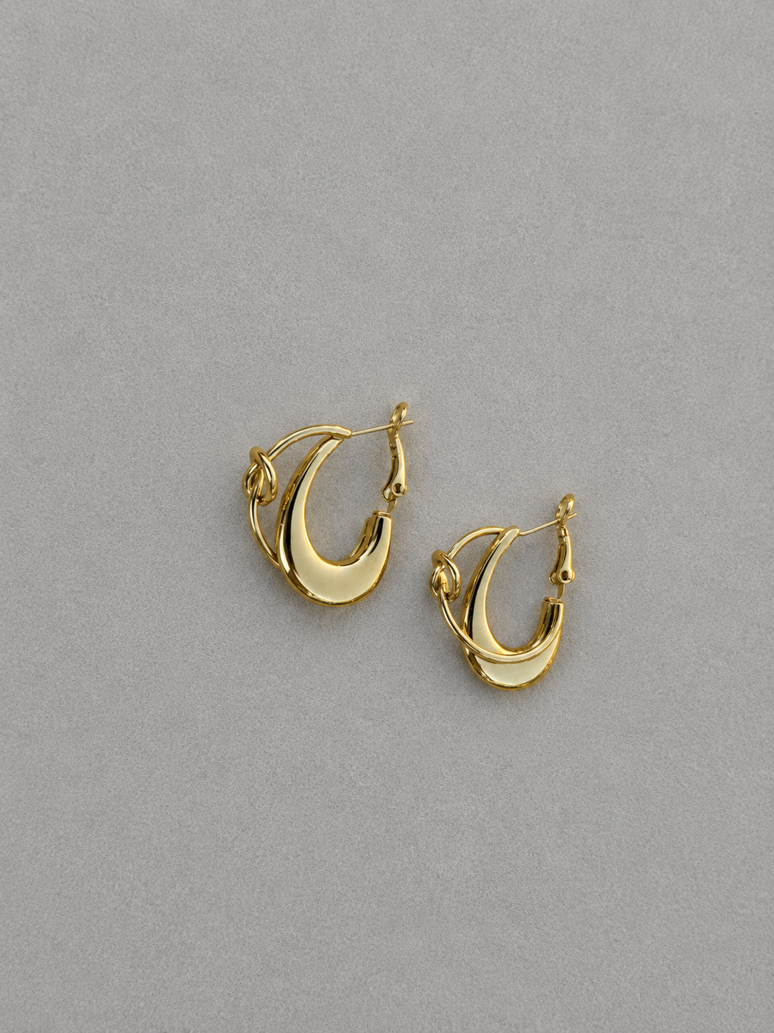 Pendientes Aro Doble Entrelazado