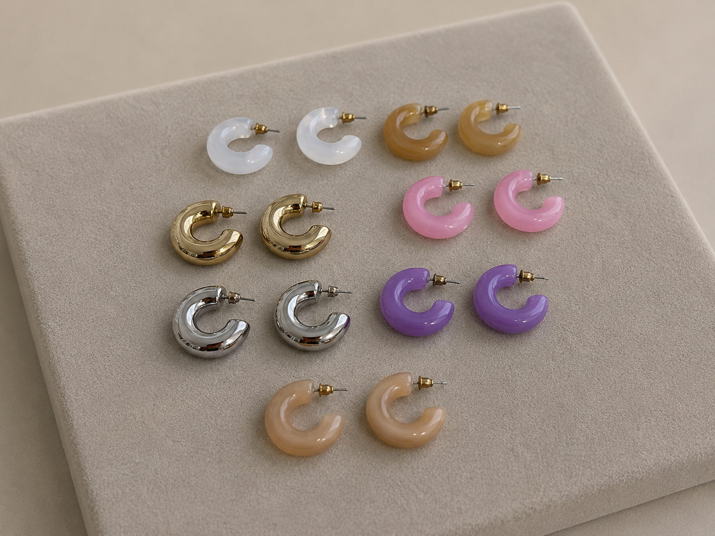 PENDIENTES AROS ACRÍLICOS