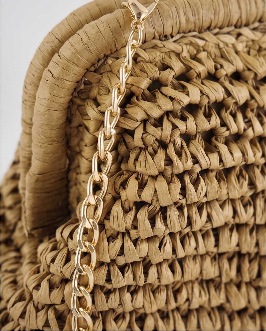 Bolso Clutch Rafia