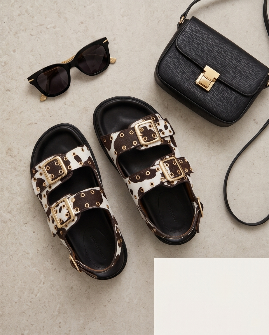 Sandalias Cow Print