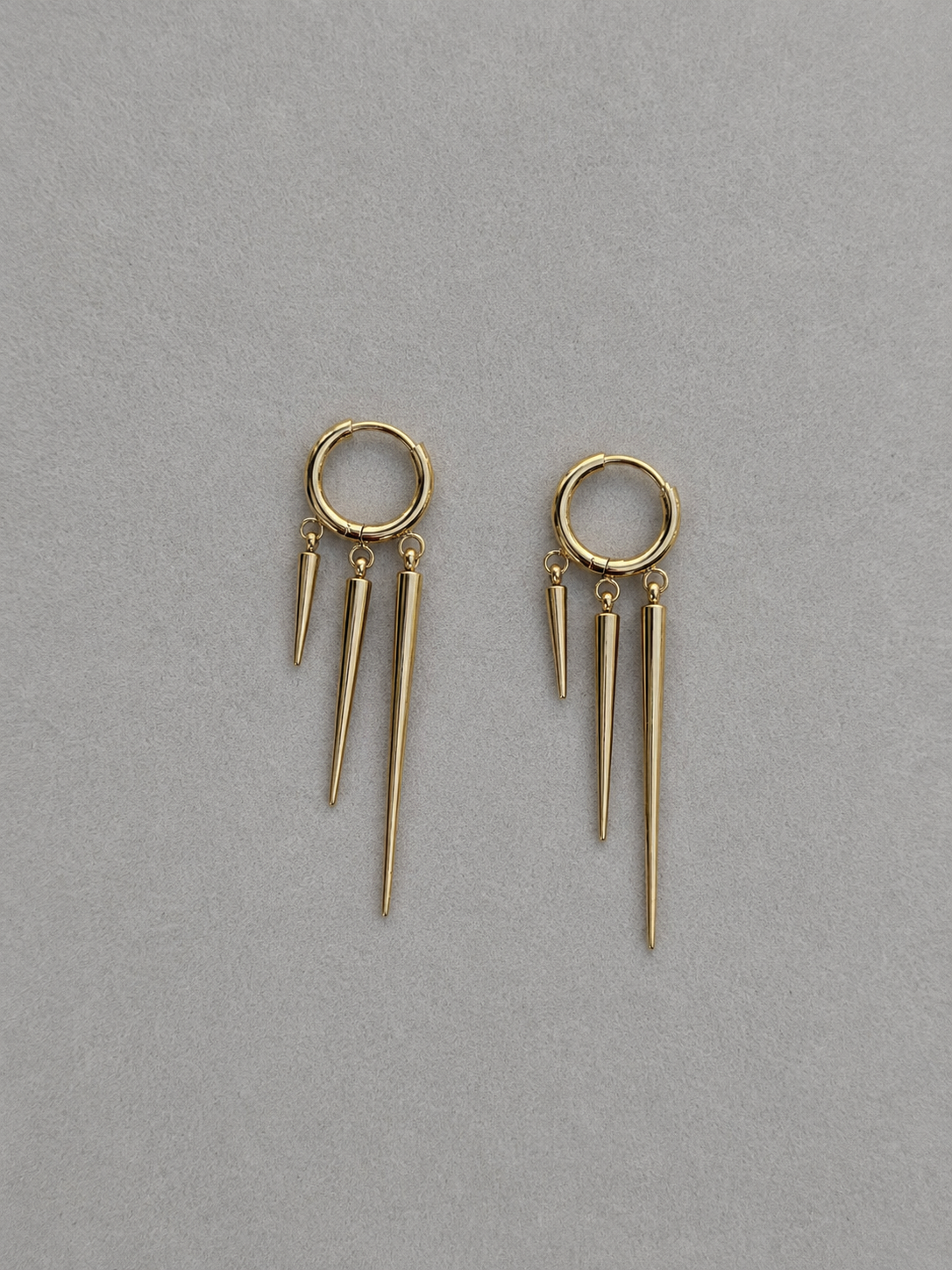 Pendientes Aro con Triple Pincho
