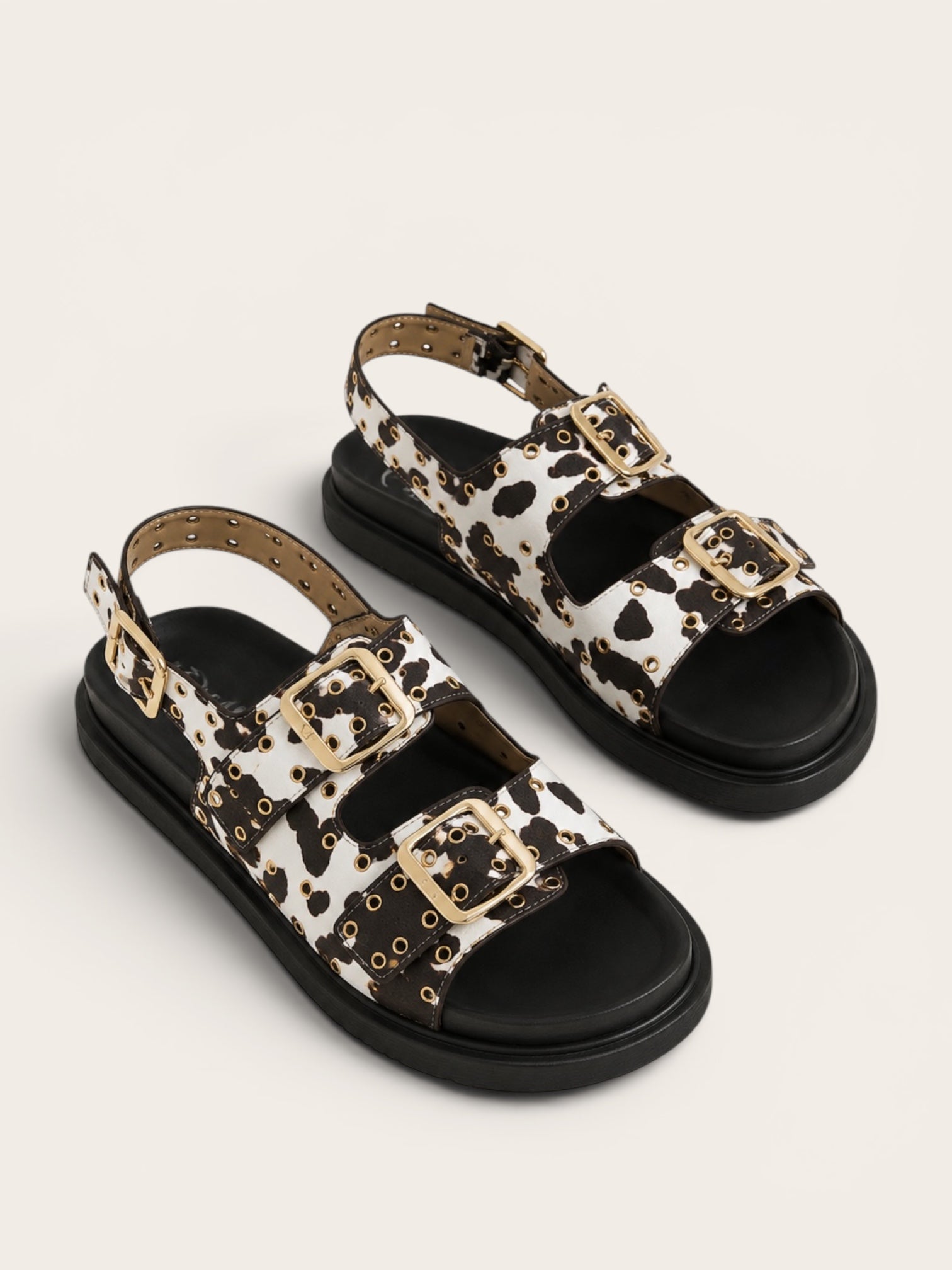 Sandalias Cow Print