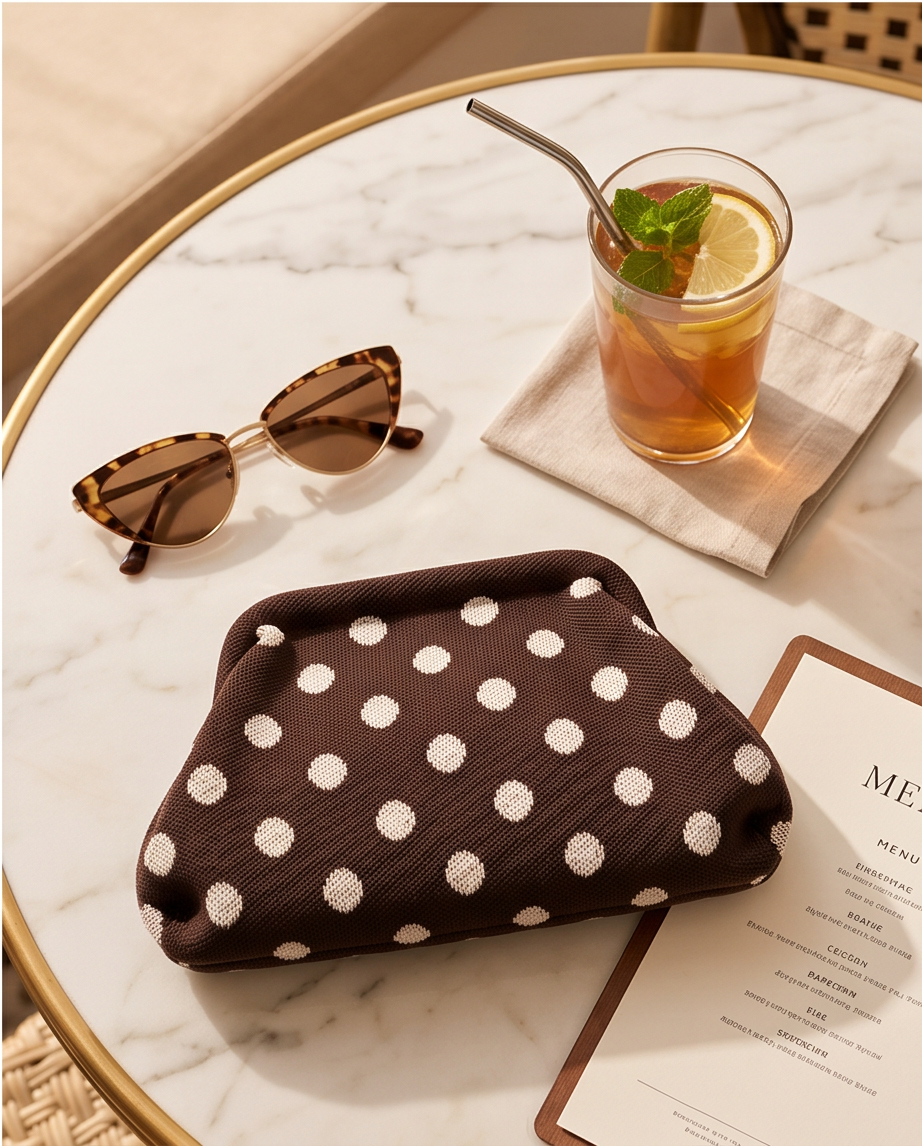 Bolso Bombón LUNARES MARRÓN
