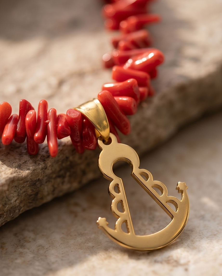 Collar Coral Rojo Virgen del Rocío