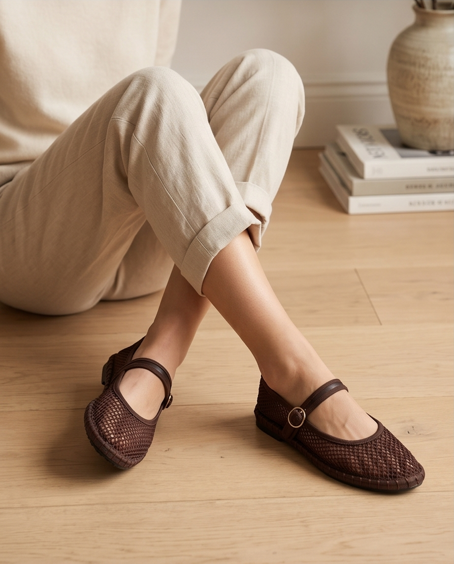 Bailarinas Rejilla BROWN