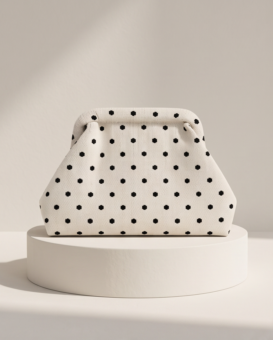 Bolso Bombón LUNARES MINI BLANCO