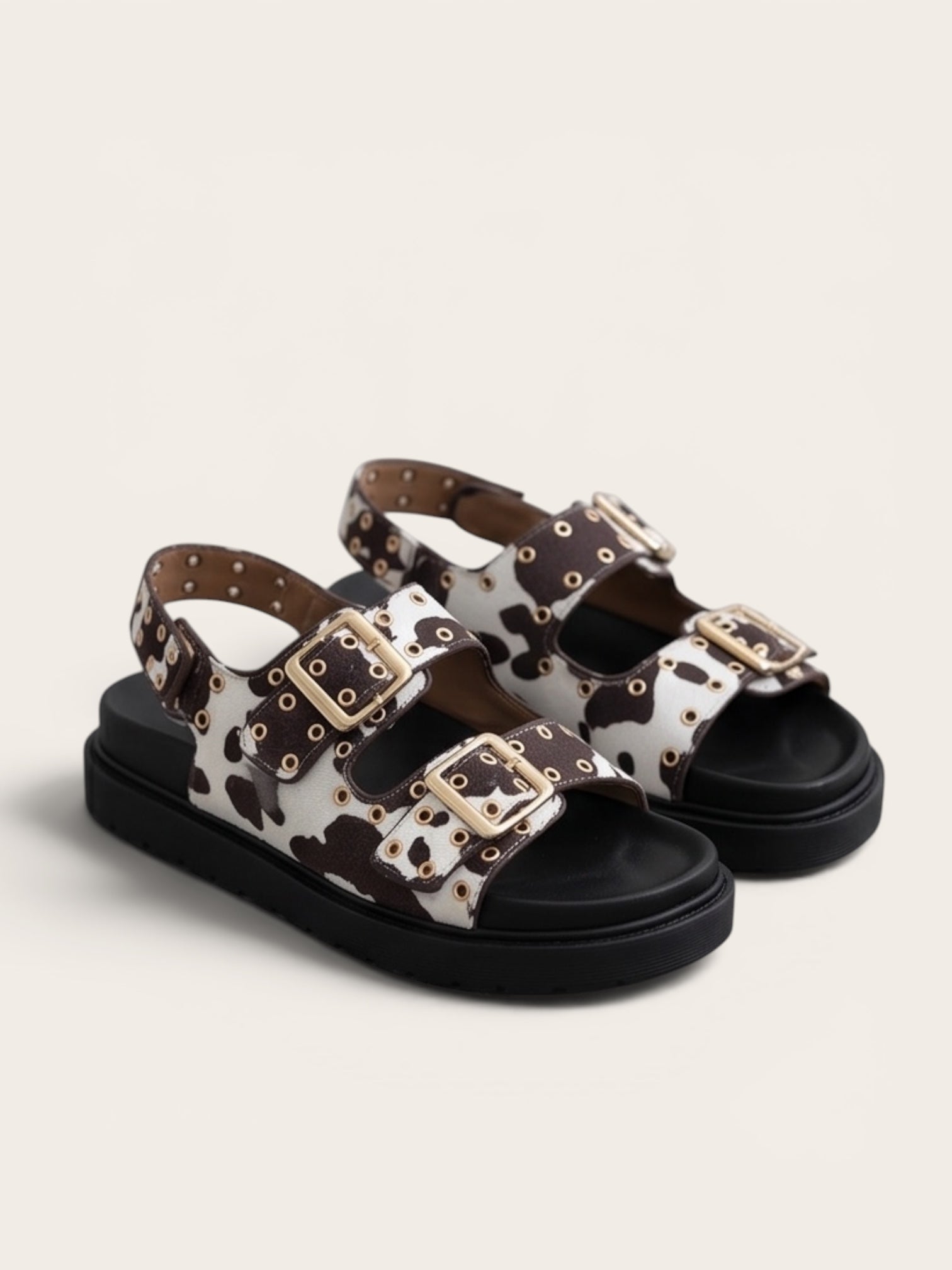 Sandalias Cow Print