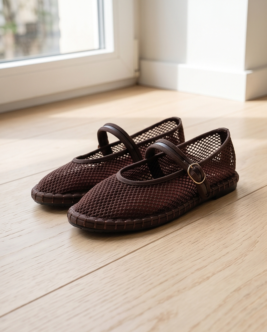 Bailarinas Rejilla BROWN