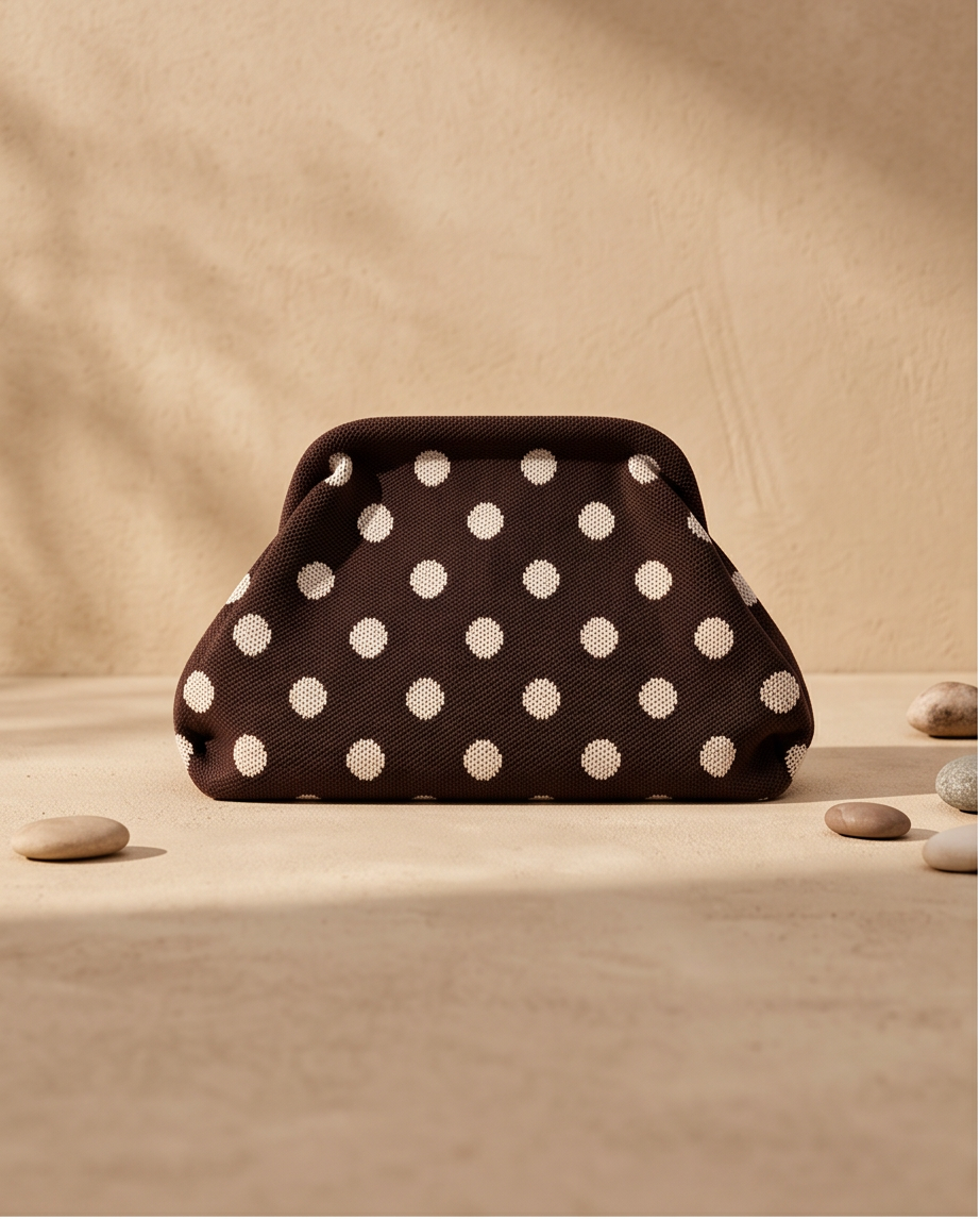 Bolso Bombón LUNARES MARRÓN