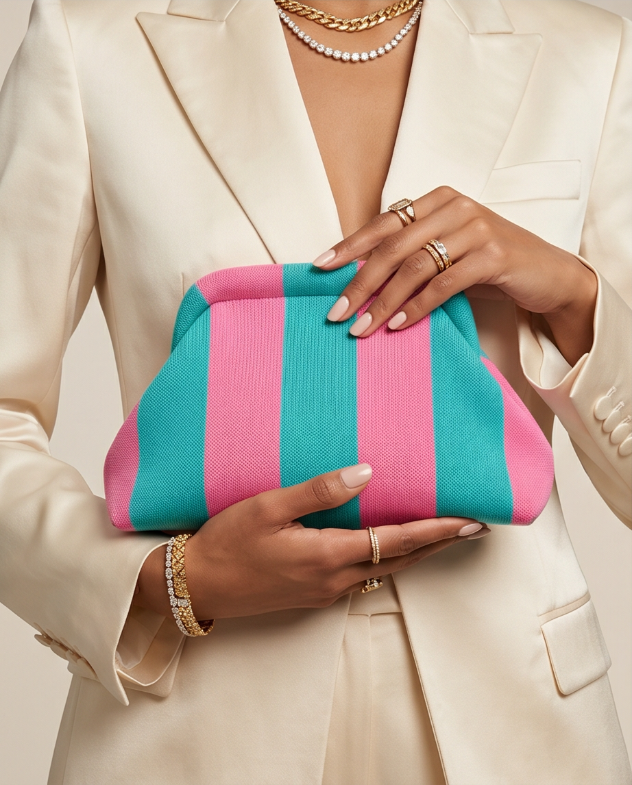 Bolso Bombón ROSA | TURQUESA