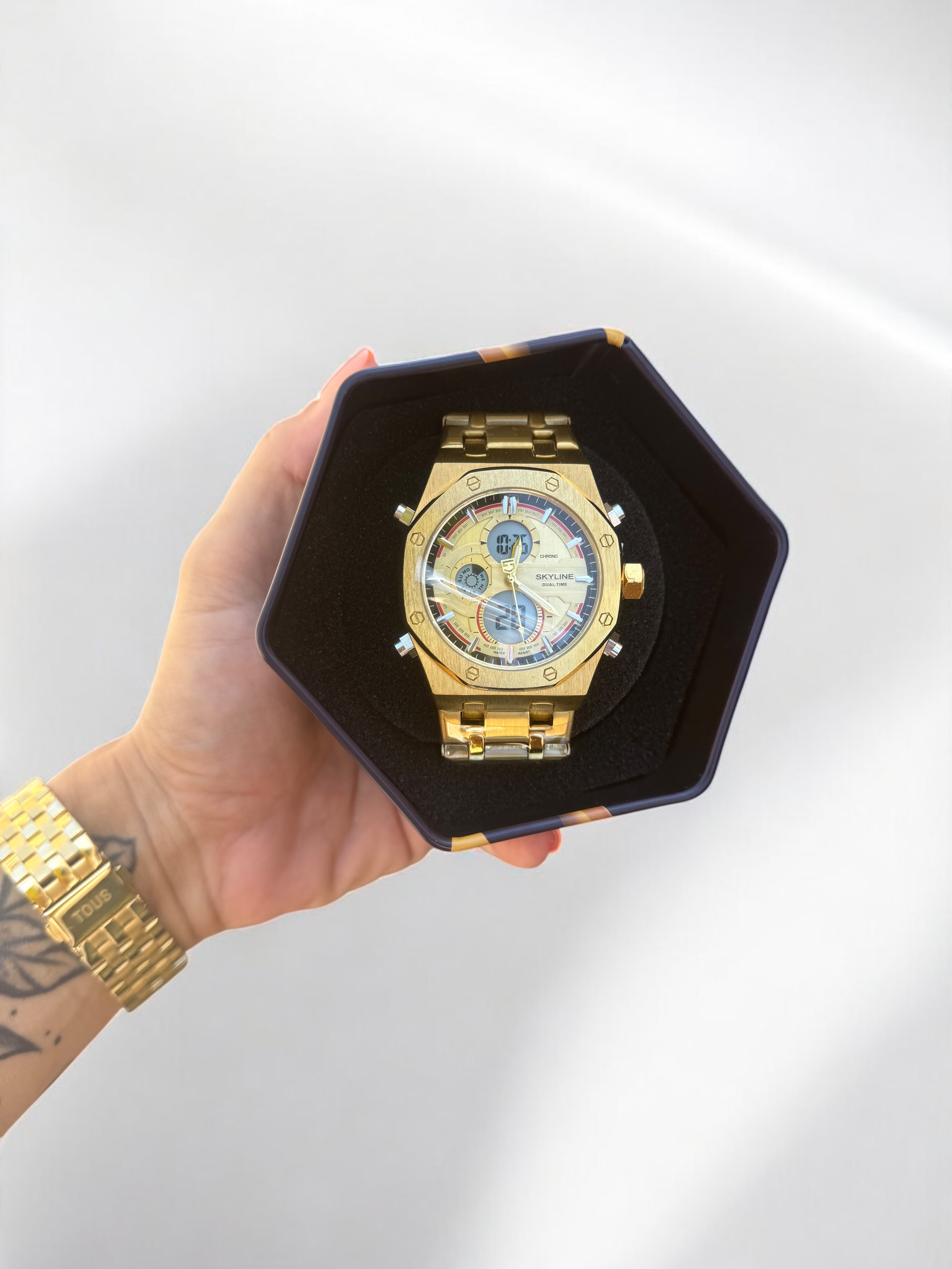 RELOJ UNISEX SKYLINE RED | GOLD