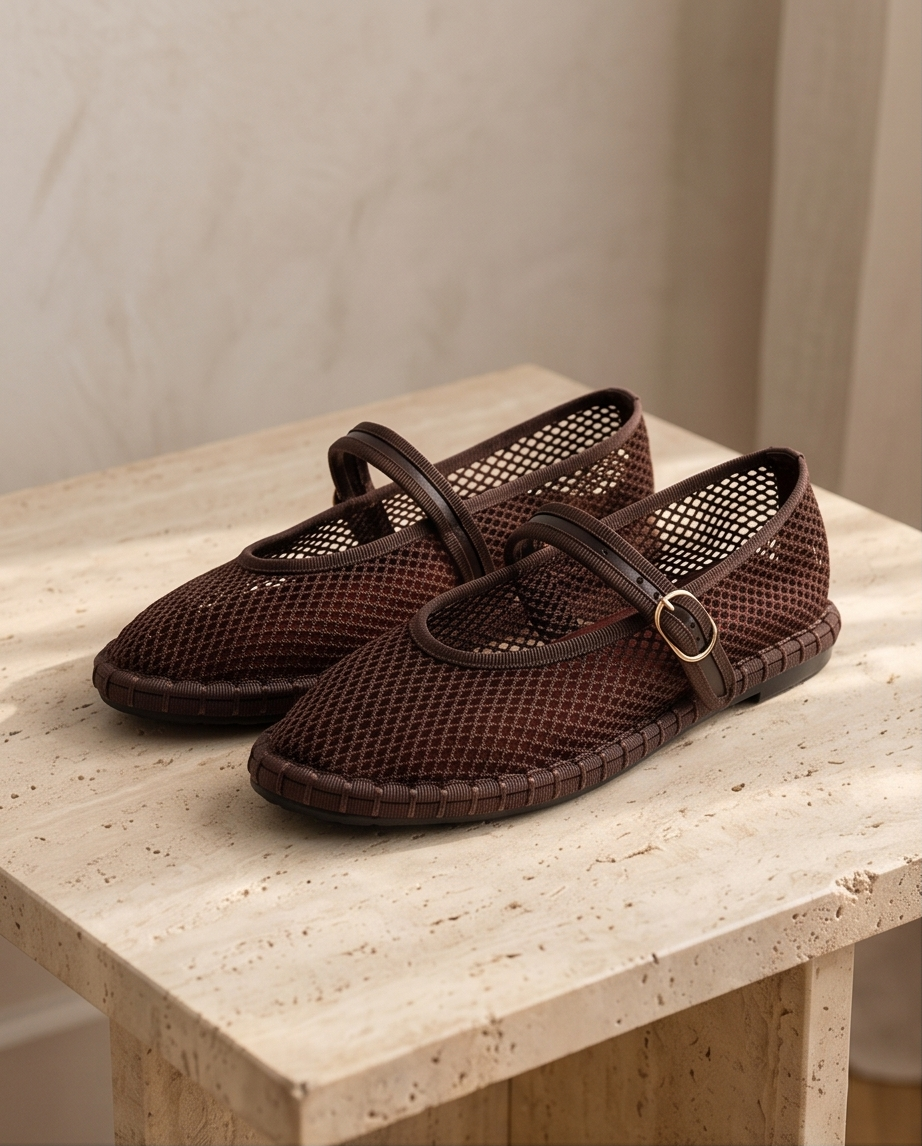Bailarinas Rejilla BROWN