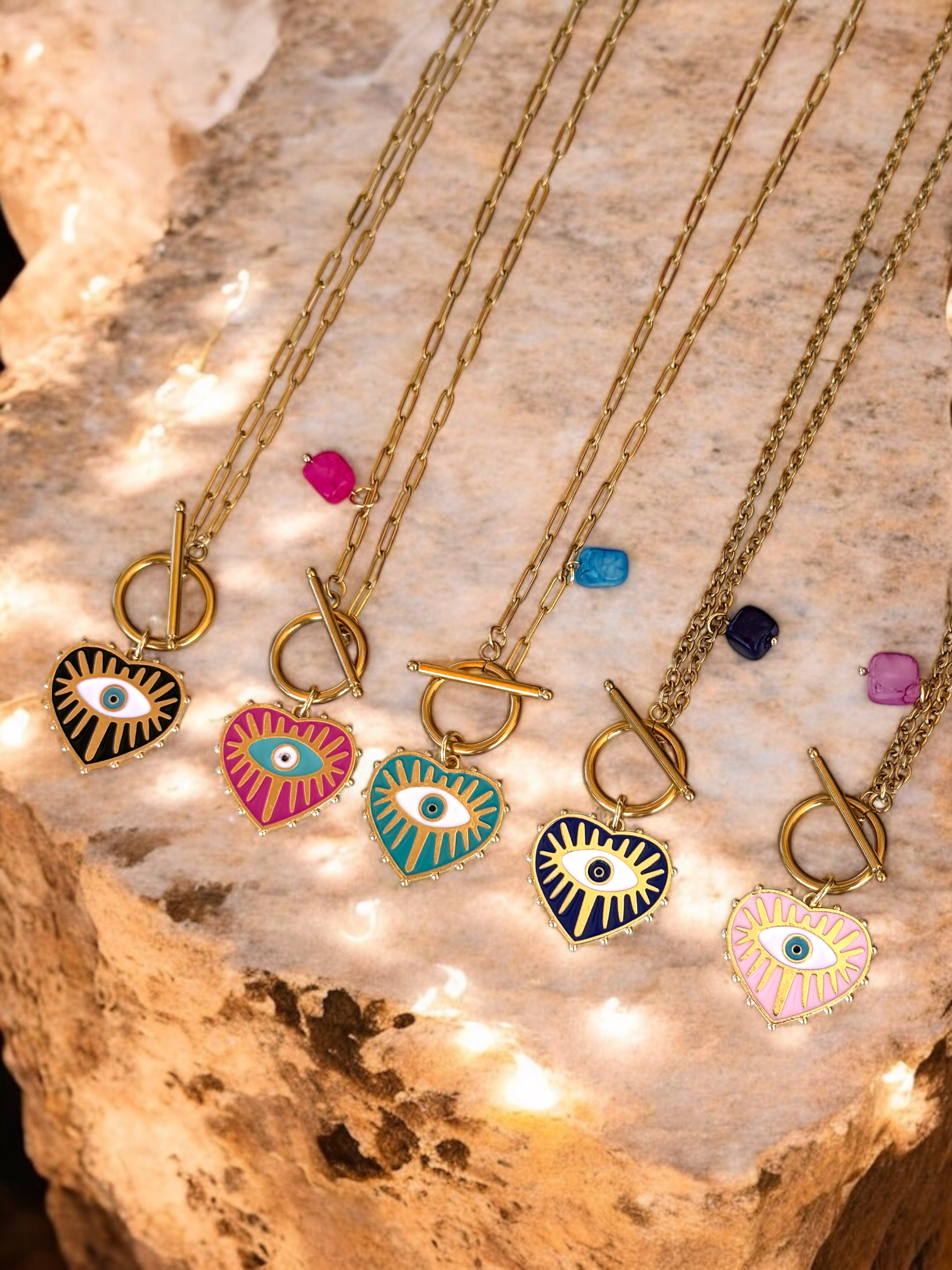 Collar Corazón Ojo Turco