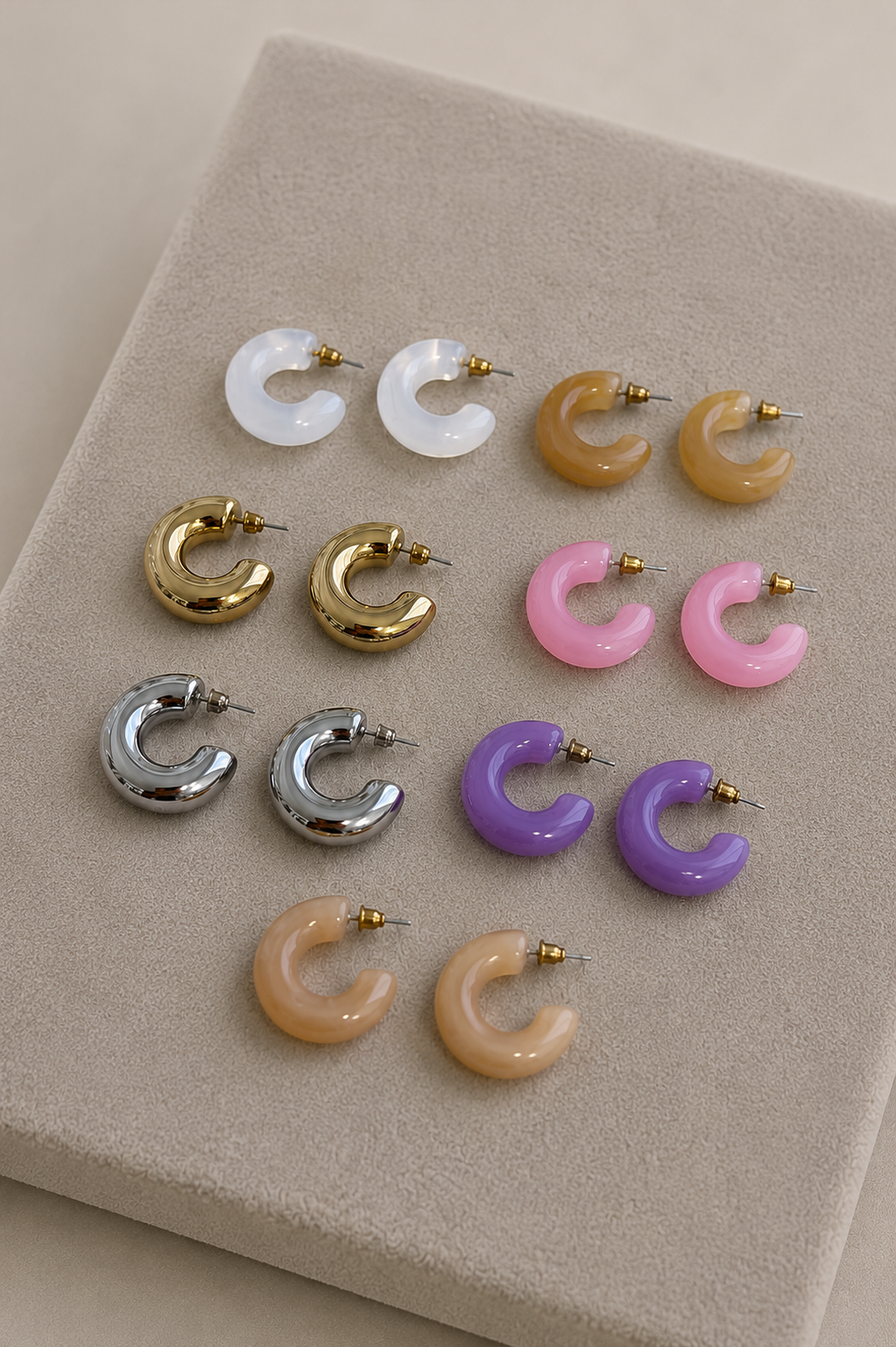 PENDIENTES AROS ACRÍLICOS