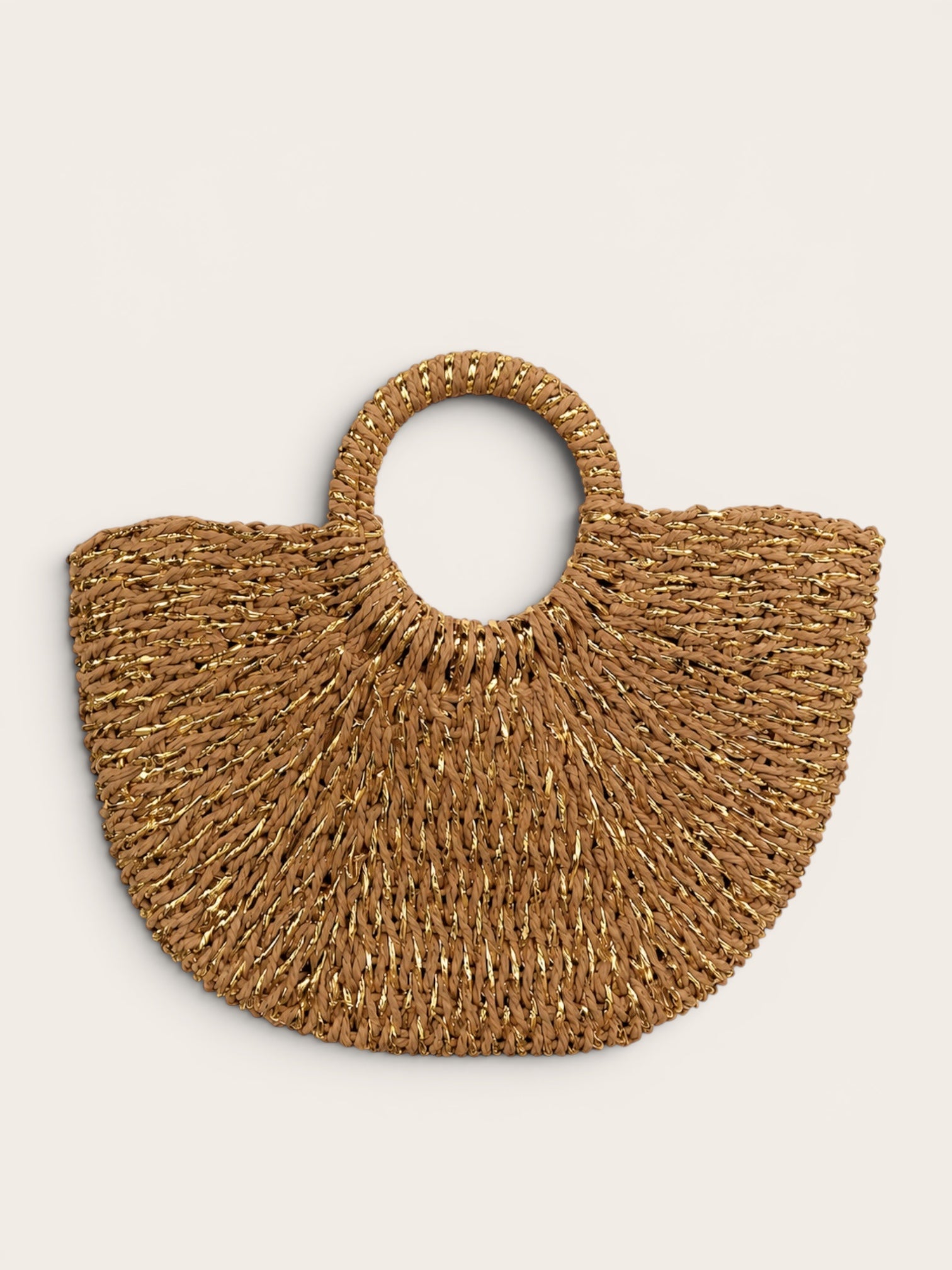 Bolso Cesta Brillo Gold