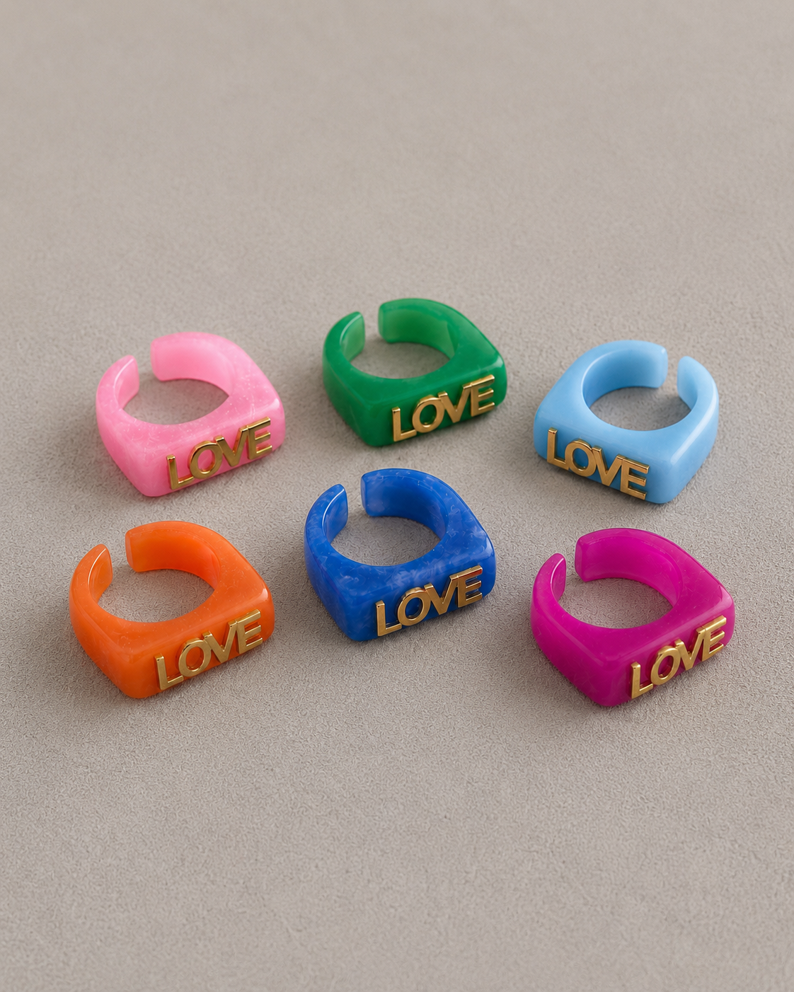ANILLO RESINA LOVE