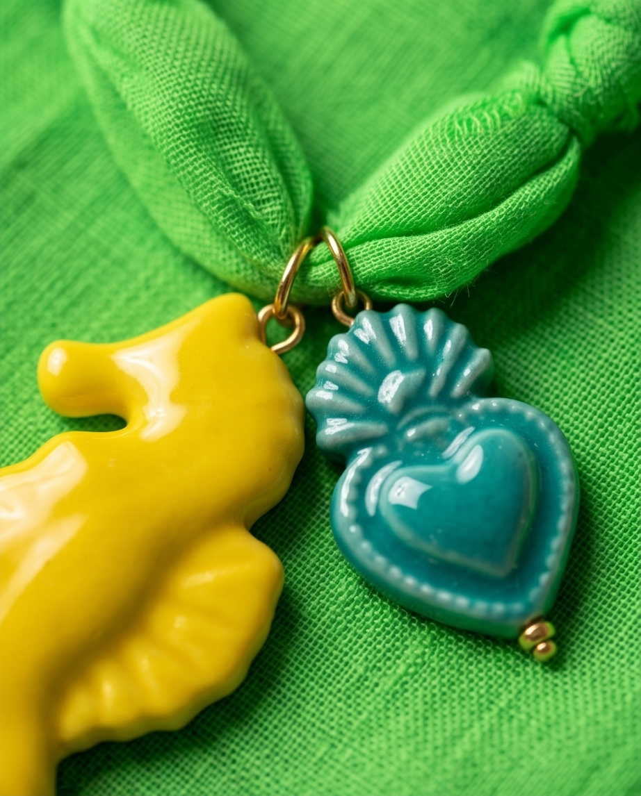 Collar Seahorse Lime